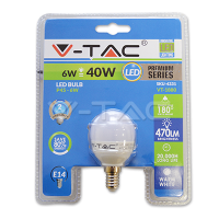 LED spuldze (svece) - LED Bulb - 6W E14 Candle Warm White Blister Pack